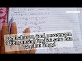Pembahasan Soal persamaan diffensensial tingkat satu dan pangkat tinggi matematika