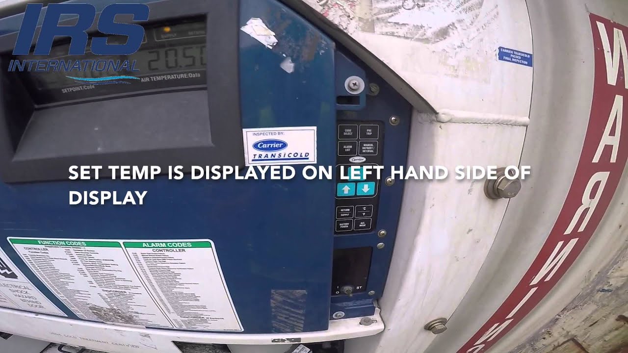 CARRIER SET TEMP ON REEFER CONTAINER - YouTube
