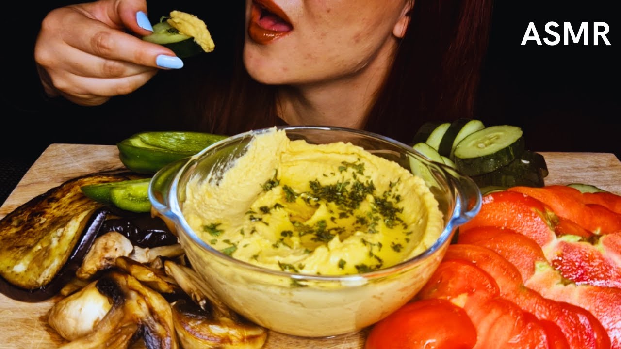 ASMR Hummus | Fresh Vegetables | no talking