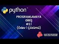 Python ile Programlamaya Giriş #2.1 (Ödev 1 Çözümü) | Hacettepe AI Club