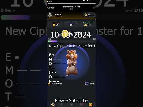Hamster Kombat Daily Chaiper 10 September