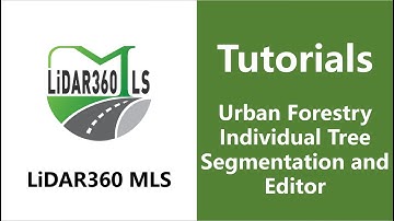 53. Urban Forestry Individual Tree Segmentation and Editor - LiDAR360 MLS