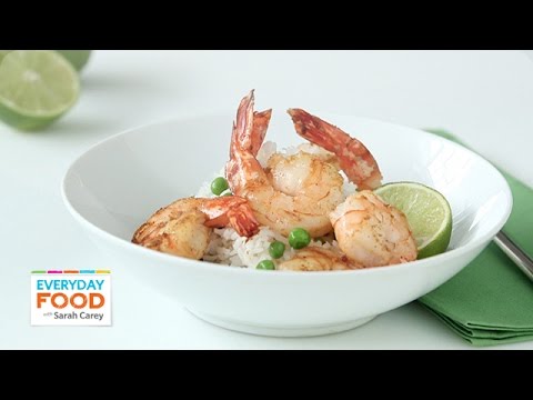 Spiced Shrimp with Ginger Rice and Peas - Everyday Food with Sarah Carey