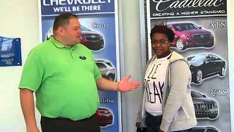 Keianna Thomas with her new 2014 Cruze and Sales P...