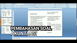 Pembahasan Soal Akuntansi dalam mempersiapkan Ujian Sekolah