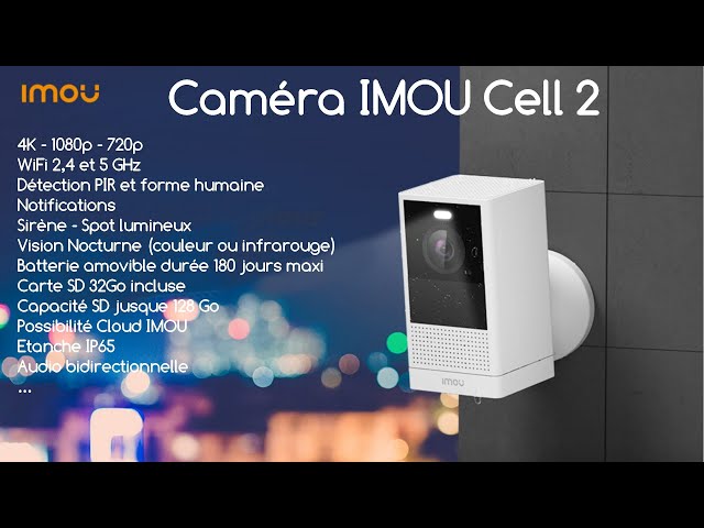 Caméra de surveillance WiFi intérieure/extérieure & Panneau solaire IMOU  Cell Go - Caméra de surveillance - IMOU