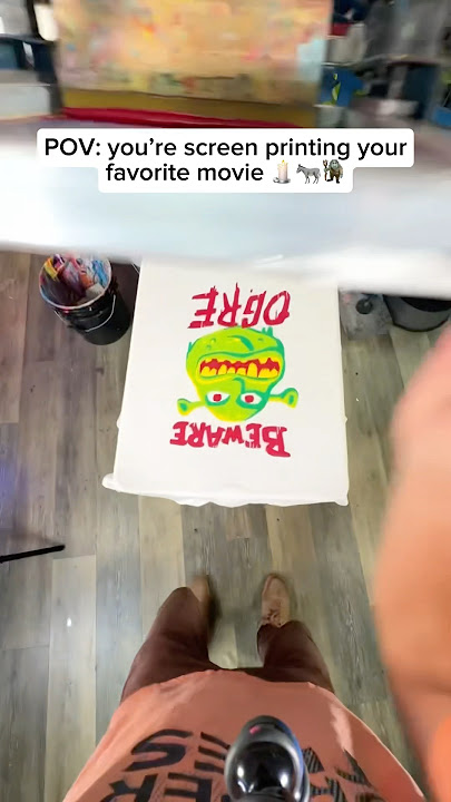 Printer POV: Can we Screenprint the MOST ICONIC Ogre Movie PERFECTLY?! π« π€£