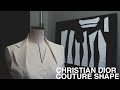 【Fashion Study of Shape 04】Christian Dior  Collar 【Pattern making / Draping/ Sewing / Vlog】