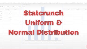 Learn How To Find The Probability Using Uniform and Normal Distribution using Statcrunch