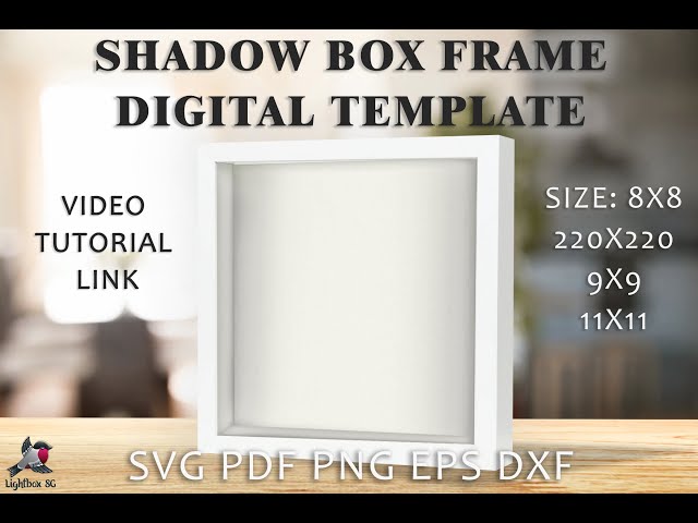 How to make PAPER SHADOW BOX FRAME - DIY fast and easy tutorial for  lightboxes (easier method) 