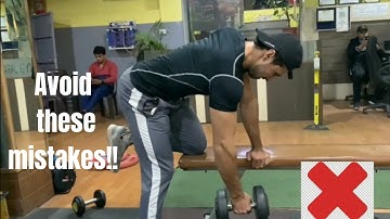 5 BIGGEST MISTAKES TO AVOID WHILE DOING ONE ARM DUMBBELL ROW | correction series