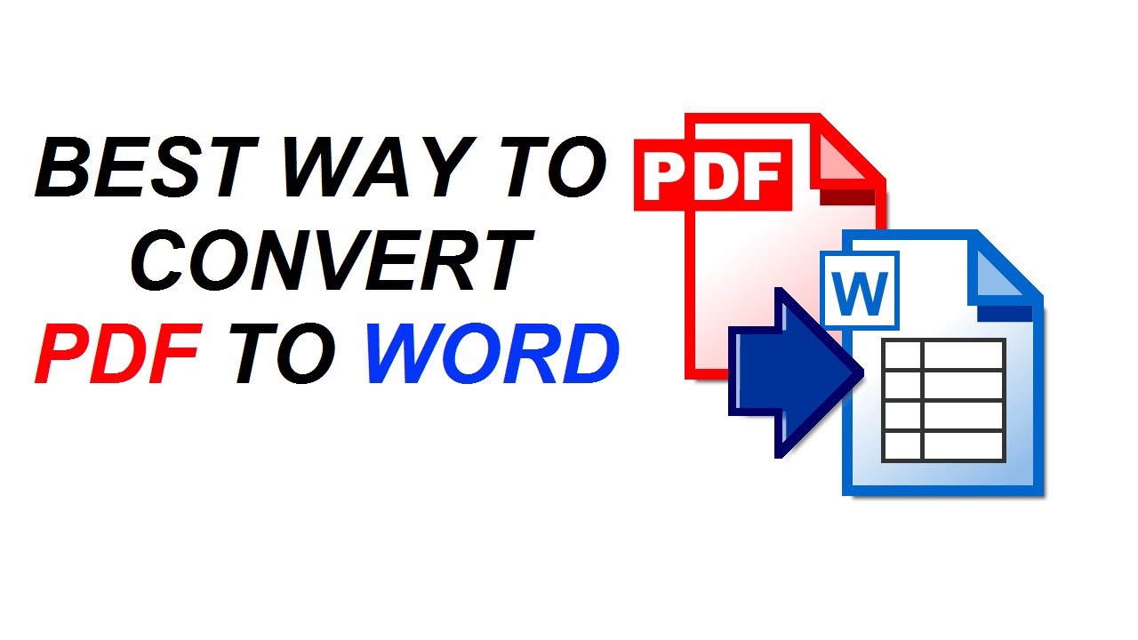 How To Convert PDF To WORD YouTube