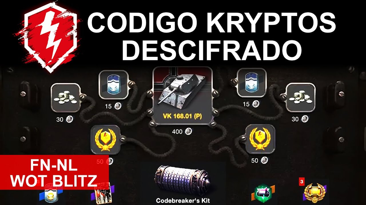 World of Tanks Blitz codigo kryptos descifrado en español México FN-NL ...
