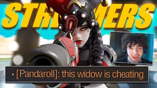 Bullying Streamers with Widowmaker in Overwatch w/ reactions