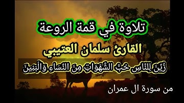 تلاوة في قمة الروعة /القارئ سلمان العتيبي / زين للناس حب الشهوات