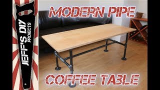 How to Build a Modern Black Pipe Coffee Table