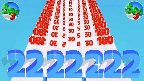 NUMBER STACK 3D RUN (infinity Master) -Number MergeLevel Up Number Satisfying Gameplay#gaming #