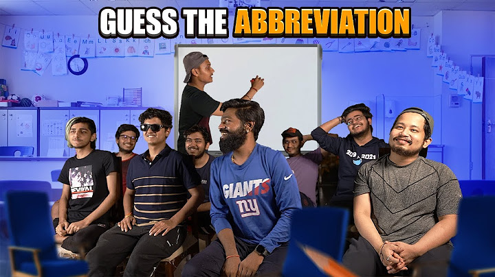Terrace becomes classroom: Abbreviations Test
