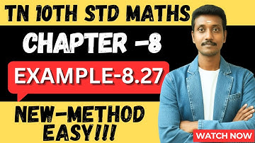 10th Maths Chapter-8 Example 8.27 Step-by-Solution in detail TN Samacheer-2025 maths mm kmr