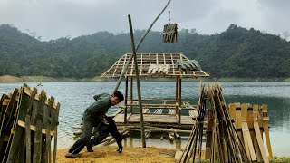 Build A Bamboo House in the Forest, Roofing Using Primitive Methods/ 7 Asian