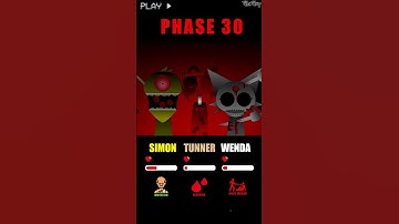 HP Bar Simon Tunner Wenda in 1 - 100 Phase #sprunki  #incredibox