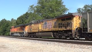 Union Pacific Engine on Slow BNSF Coal Train