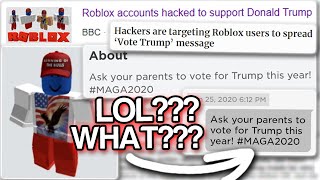 Roblox accounts hacked to support Donald Trump - BBC News