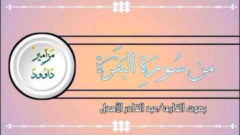 مقطع @@@@من سورة( البقرة) تامل وبيان.......... بصوت القارئ/ عبد القادر الاهدل ######