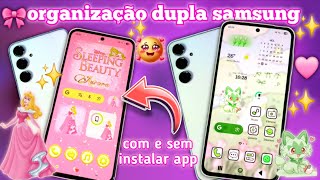 ✨️💚🩷 organização dupla princesa aurora e verde aesthetic com e sem aplicativo