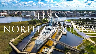 U.S.S. North Carolina Battleship in Downtown Wilmington | Explore in 4K!