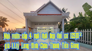 Tập 1704 :(Đã Bán) nhà cấp 4 mái thái đẹp thổ cư 125M² giá 1.1.tỷ ở Long Định Tiền Giang