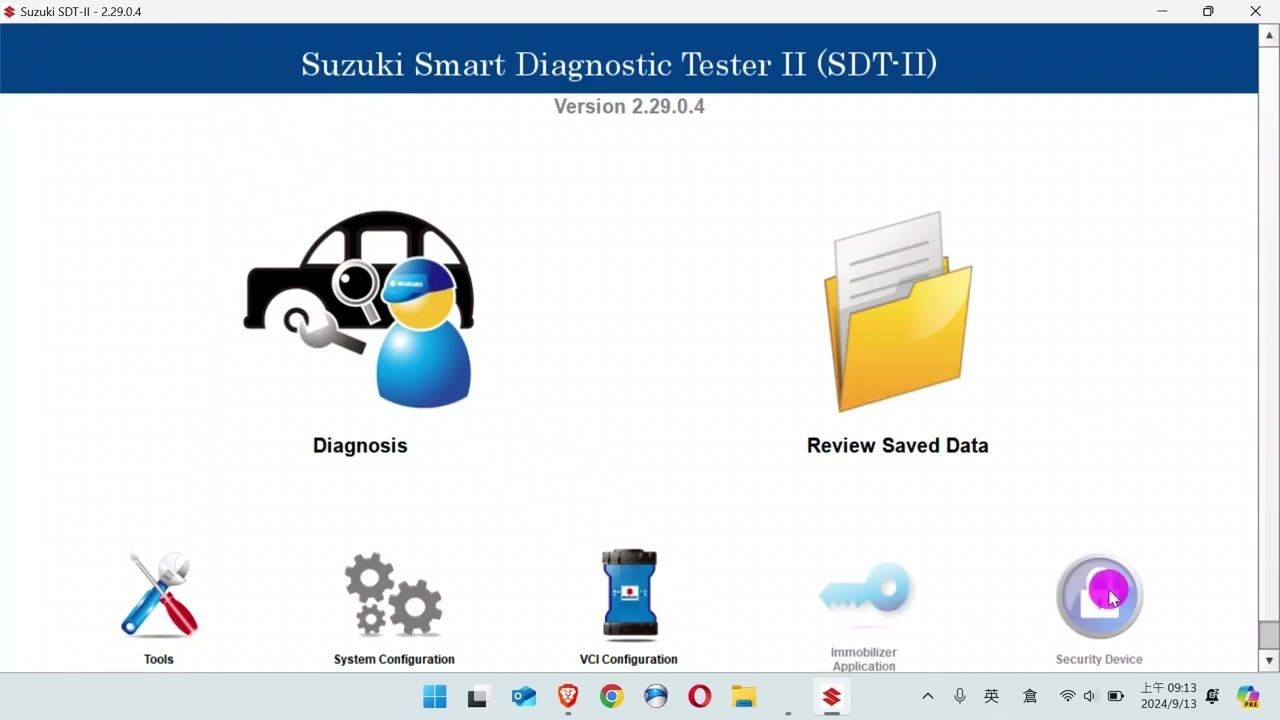 VNCI 6516SZ suzuki SDTii SDT2 diagnostic demostration on SOLIO