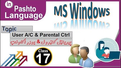 Control Panel Full Tutorial in Pashto Class - 17 | User Account and Parental Control