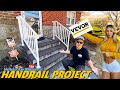 Installing Vevor White Steel Stair Handrails to my front stoop