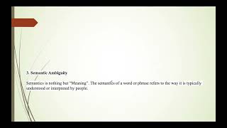 Lecture 2# Types of Ambiguity | Natural Language Processing(NLP)