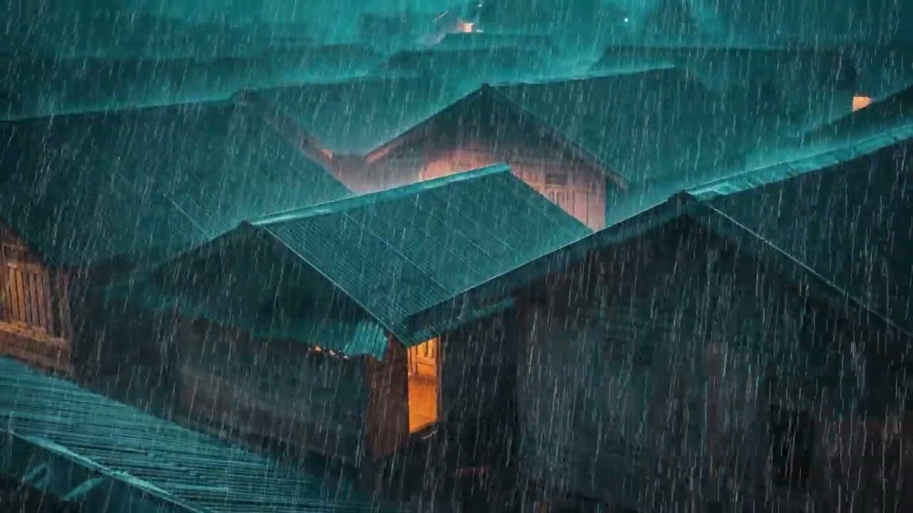 No Ads Rain Sounds for Sleeping – Tin Roof Rain & Soft Thunder ASMR for Stress Free Night Rest