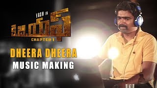 Video thumbnail of "Dheera Dheera Music Making Video - KGF Telugu - Yash | Prashanth Neel | Hombale Films"