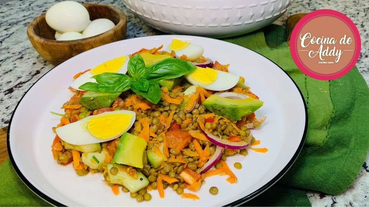 MENOPAUSIA Comida Sana para Nivelar Estrogenos ENSALADA DE LENTEJAS Fácil y barata | Cocina de Addy