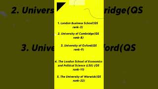 Top 5 universities in UK for Business & management Studies shorts mba qsranking abroadstudy