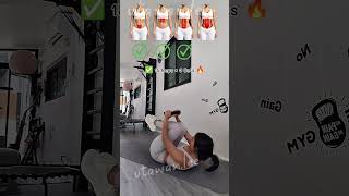 Simple ab workout for a stronger core and flatter tummy. 🔥#Abs #Core #FlatStomach #FitnessWomen