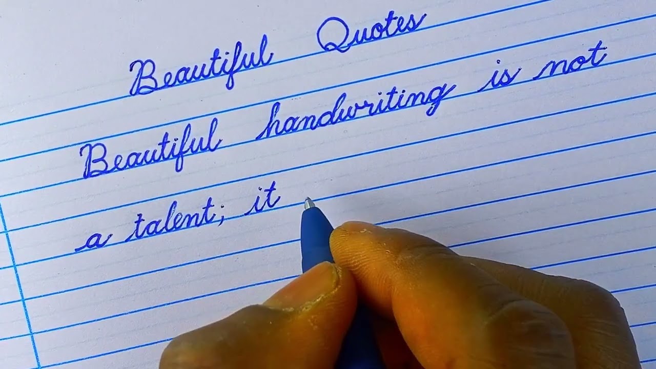 Beautiful Quote on Handwriting 1
