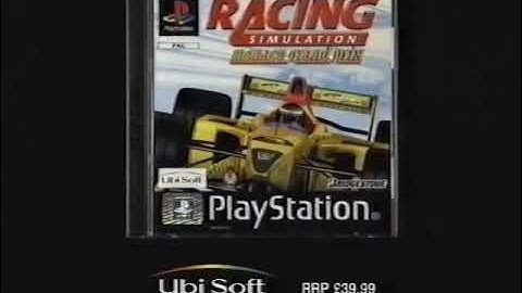 Racing Simulation Monaco Grand Prix, Playstation (Ubisoft, 1999) UK TV ad