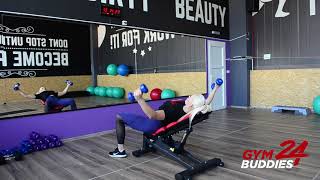 Vježbe Za Grudi-Razvlačenje Bućicama Na Kosoj Klupi Incline Bench Flyes