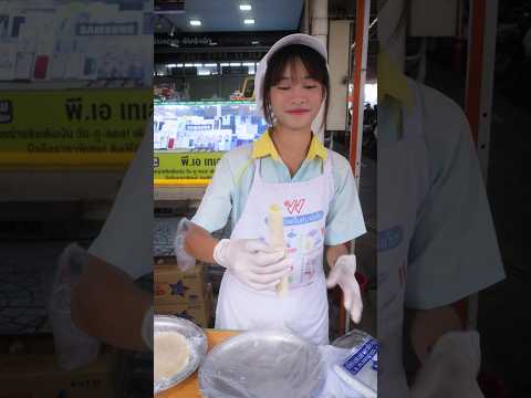 Thai Cotton Candy Crepes &amp;#39;Roti SaiMai&amp;#39; - Bangkok Night Market