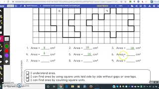 Packet 2 Day 5 Math Area Page 1
