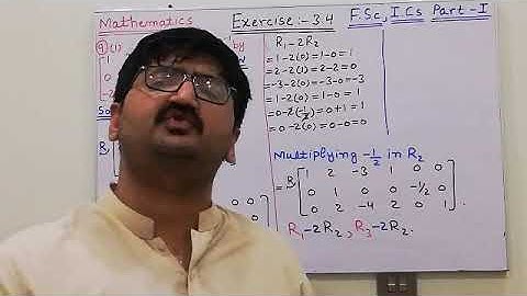 Part 1 Chapter no 3 Exe no 3.4 Question no 9. Find inverse by row operation method