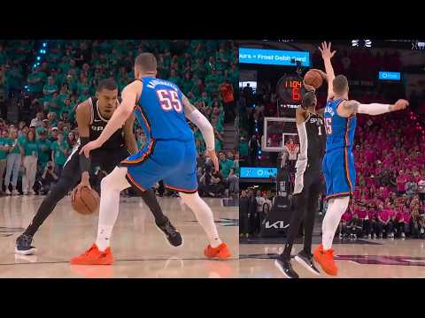 Wemby puts the moves on Hartenstein and hits step back 3 in his face to start Game 3 🔥