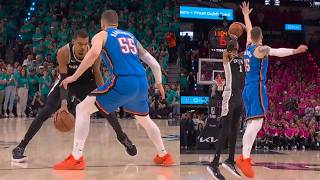 Wemby puts the moves on Hartenstein and hits step back 3 in his face to start Game 3 🔥