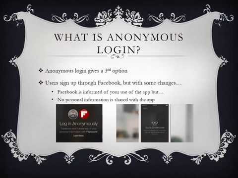 Facebook Anonymous Login