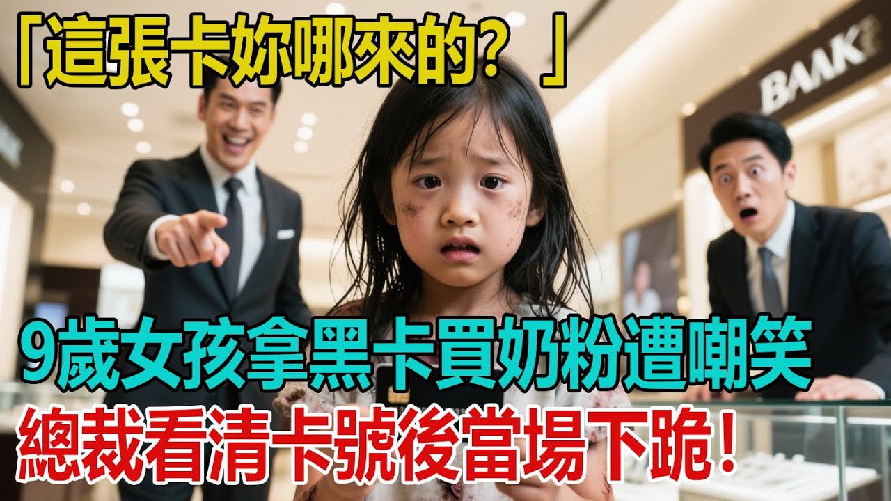 「這張卡妳哪來的？」9歲女孩拿著「黑卡」買奶粉，經理嘲笑，總裁看到卡號後當場下跪：這是我失蹤女兒的卡！ ｜小婷說故事